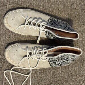 Black and White Vans HiTops Womens Size 9.5